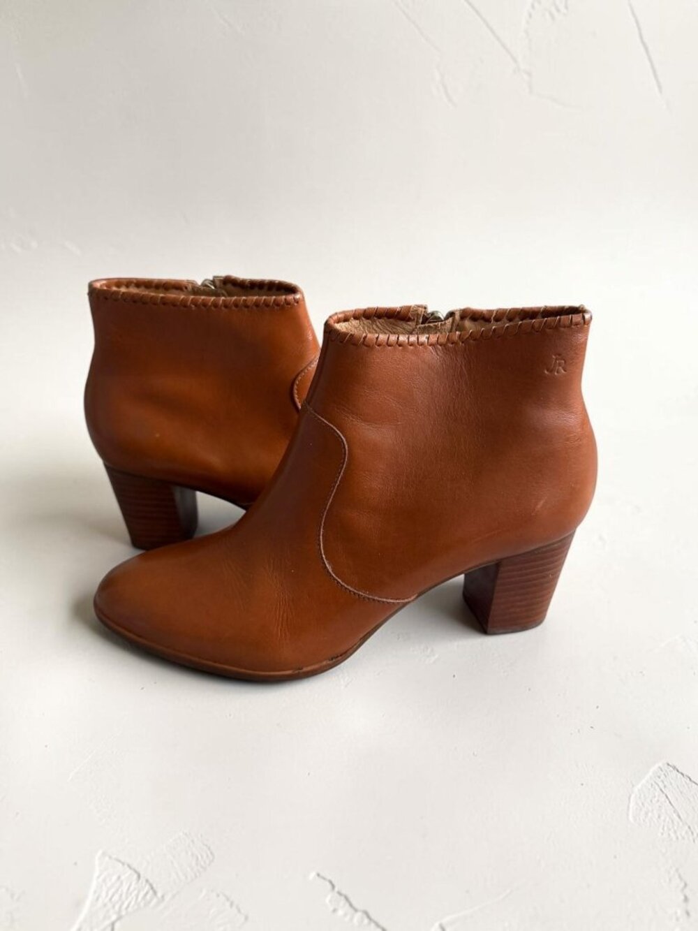 JACK ROGERS Tan Leather Ankle Boots Size 8.5
